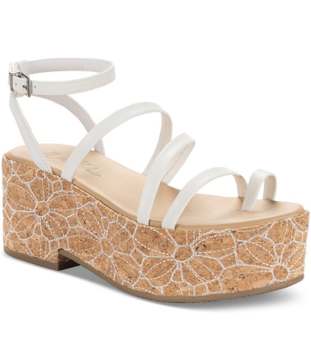 Wild Pair Women's Dottye Platform Sandals White Size 9.5